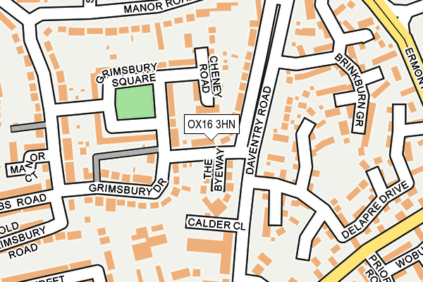OX16 3HN map - OS OpenMap – Local (Ordnance Survey)