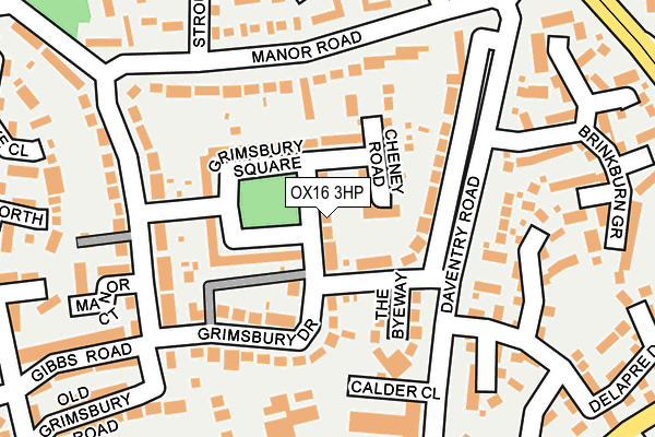 OX16 3HP map - OS OpenMap – Local (Ordnance Survey)