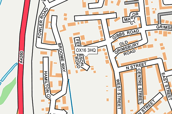 OX16 3HQ map - OS OpenMap – Local (Ordnance Survey)