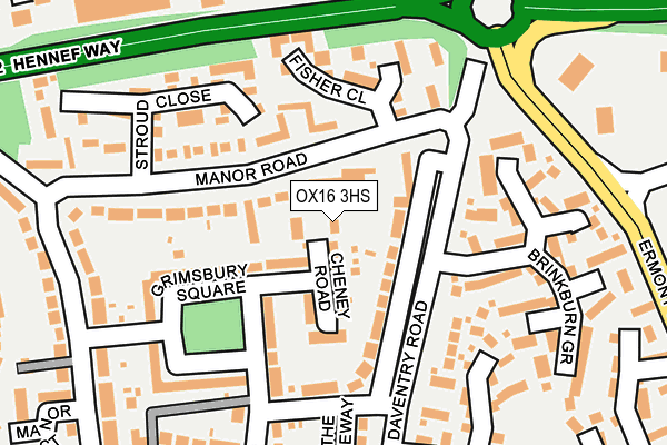 OX16 3HS map - OS OpenMap – Local (Ordnance Survey)