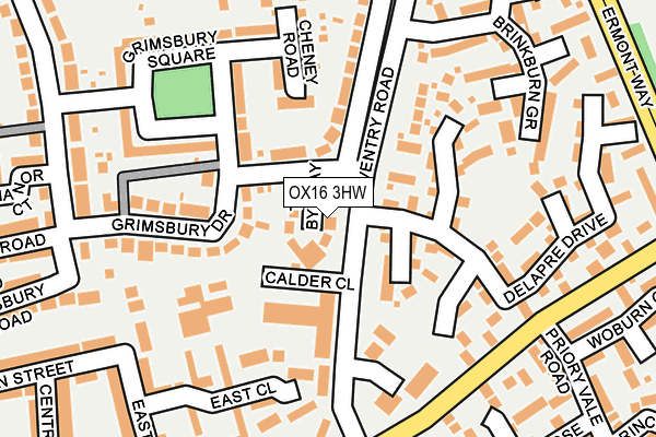 OX16 3HW map - OS OpenMap – Local (Ordnance Survey)