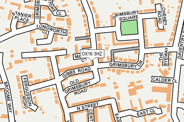 OX16 3HZ map - OS OpenMap – Local (Ordnance Survey)