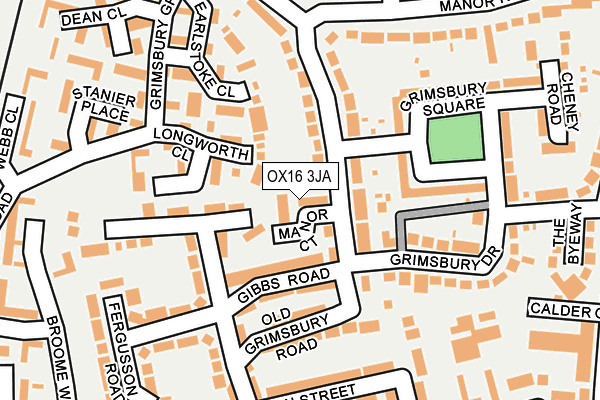 OX16 3JA map - OS OpenMap – Local (Ordnance Survey)