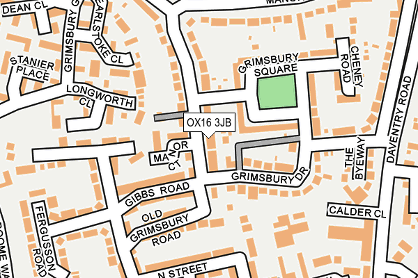 OX16 3JB map - OS OpenMap – Local (Ordnance Survey)