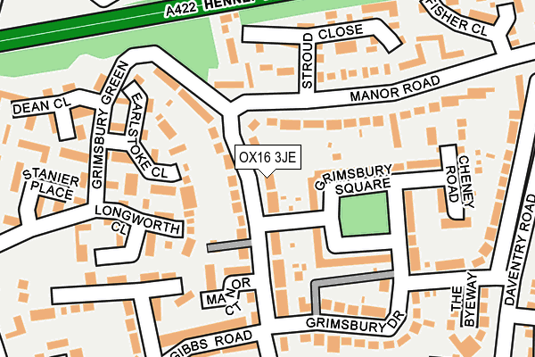 OX16 3JE map - OS OpenMap – Local (Ordnance Survey)