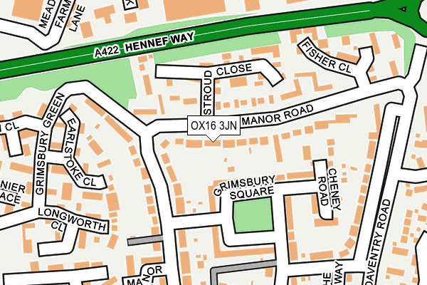 OX16 3JN map - OS OpenMap – Local (Ordnance Survey)