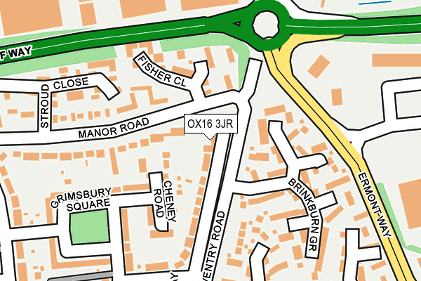 OX16 3JR map - OS OpenMap – Local (Ordnance Survey)
