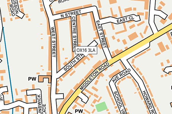 OX16 3LA map - OS OpenMap – Local (Ordnance Survey)