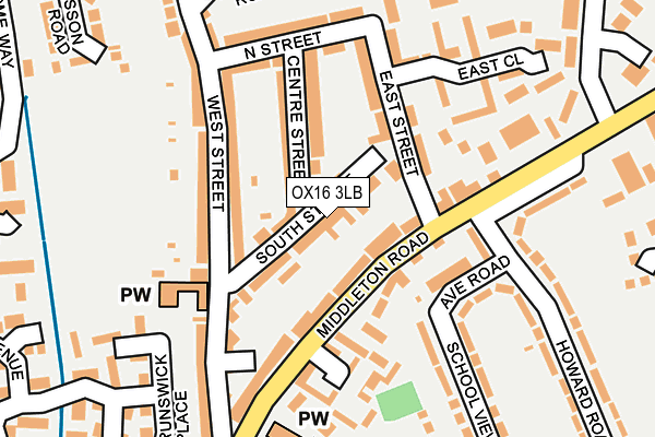 OX16 3LB map - OS OpenMap – Local (Ordnance Survey)