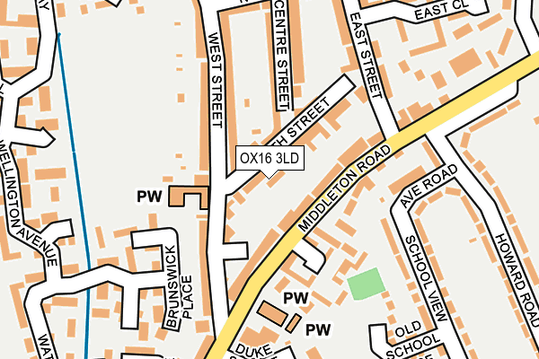 OX16 3LD map - OS OpenMap – Local (Ordnance Survey)