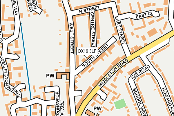 OX16 3LF map - OS OpenMap – Local (Ordnance Survey)