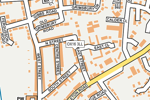 OX16 3LL map - OS OpenMap – Local (Ordnance Survey)