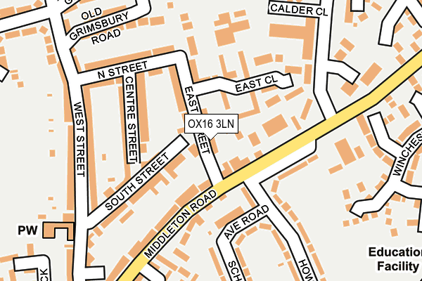 OX16 3LN map - OS OpenMap – Local (Ordnance Survey)