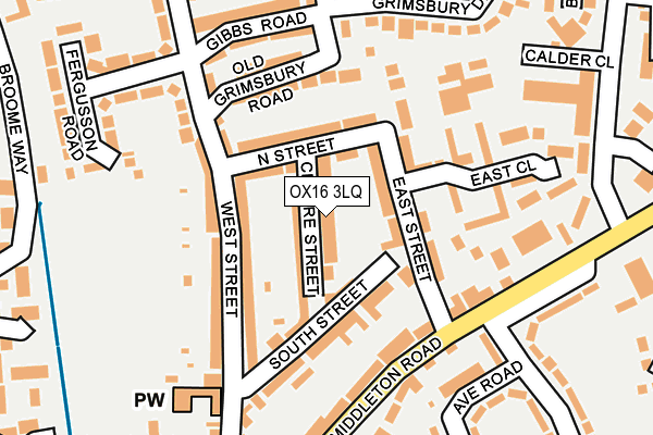 OX16 3LQ map - OS OpenMap – Local (Ordnance Survey)