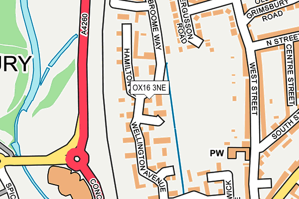 OX16 3NE map - OS OpenMap – Local (Ordnance Survey)