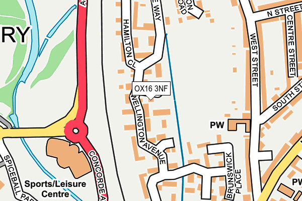 OX16 3NF map - OS OpenMap – Local (Ordnance Survey)