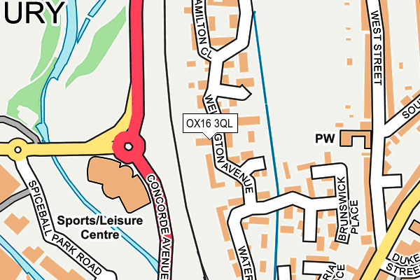 OX16 3QL map - OS OpenMap – Local (Ordnance Survey)