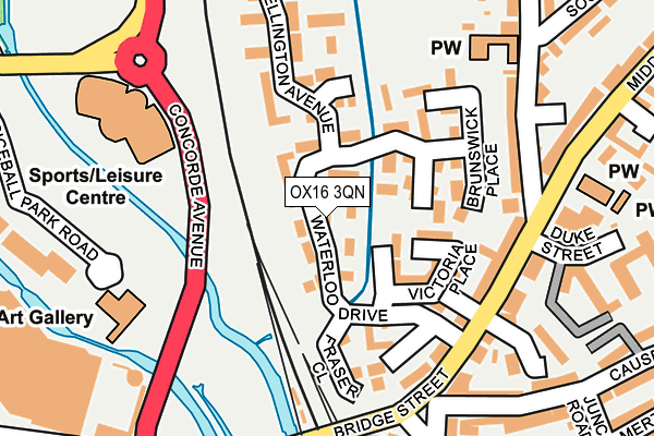 OX16 3QN map - OS OpenMap – Local (Ordnance Survey)