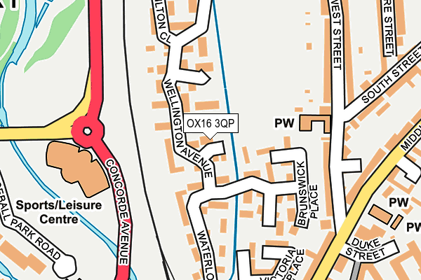 OX16 3QP map - OS OpenMap – Local (Ordnance Survey)