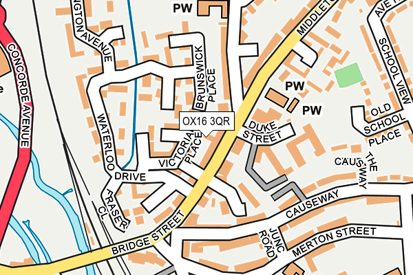 OX16 3QR map - OS OpenMap – Local (Ordnance Survey)