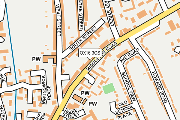 OX16 3QS map - OS OpenMap – Local (Ordnance Survey)