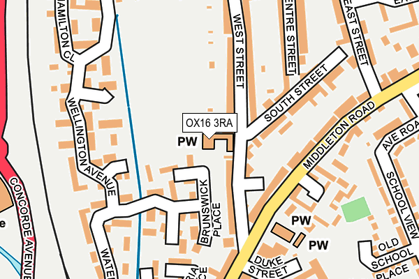OX16 3RA map - OS OpenMap – Local (Ordnance Survey)