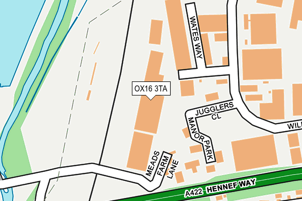 OX16 3TA map - OS OpenMap – Local (Ordnance Survey)