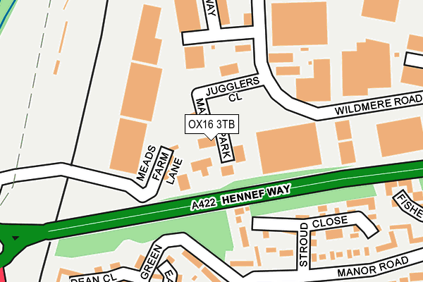 OX16 3TB map - OS OpenMap – Local (Ordnance Survey)
