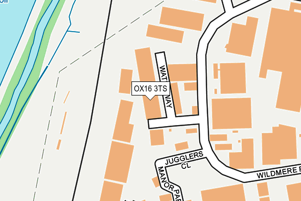 OX16 3TS map - OS OpenMap – Local (Ordnance Survey)