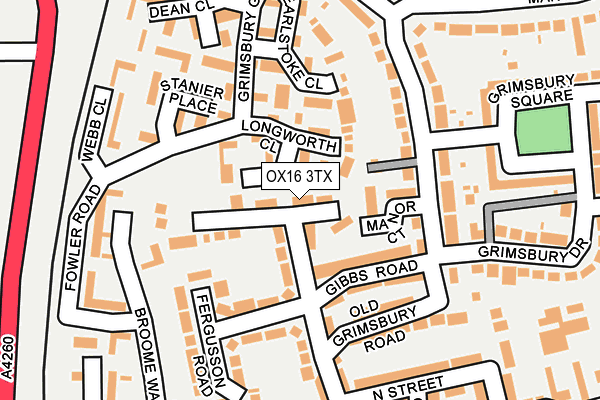 OX16 3TX map - OS OpenMap – Local (Ordnance Survey)
