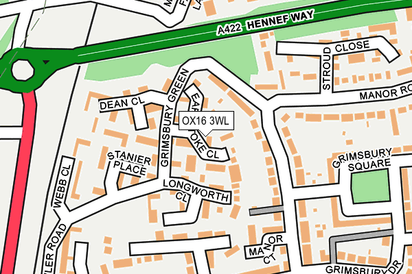 OX16 3WL map - OS OpenMap – Local (Ordnance Survey)