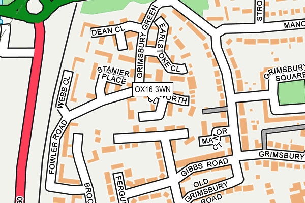 OX16 3WN map - OS OpenMap – Local (Ordnance Survey)
