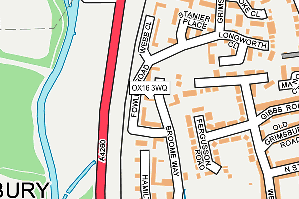 OX16 3WQ map - OS OpenMap – Local (Ordnance Survey)