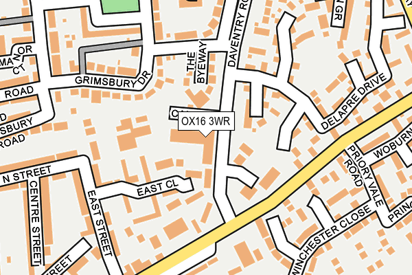 OX16 3WR map - OS OpenMap – Local (Ordnance Survey)