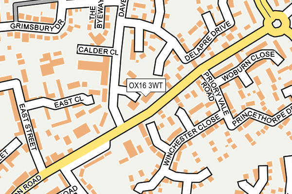 OX16 3WT map - OS OpenMap – Local (Ordnance Survey)