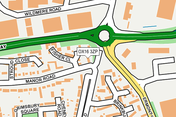 OX16 3ZP map - OS OpenMap – Local (Ordnance Survey)