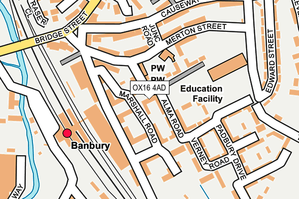 OX16 4AD map - OS OpenMap – Local (Ordnance Survey)