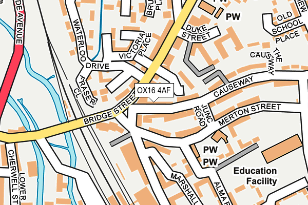 OX16 4AF map - OS OpenMap – Local (Ordnance Survey)