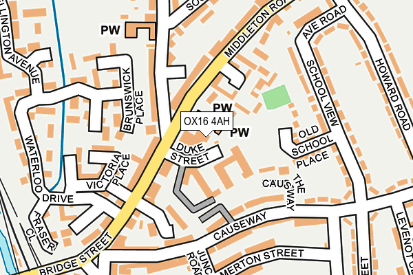 OX16 4AH map - OS OpenMap – Local (Ordnance Survey)