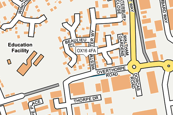 OX16 4FA map - OS OpenMap – Local (Ordnance Survey)