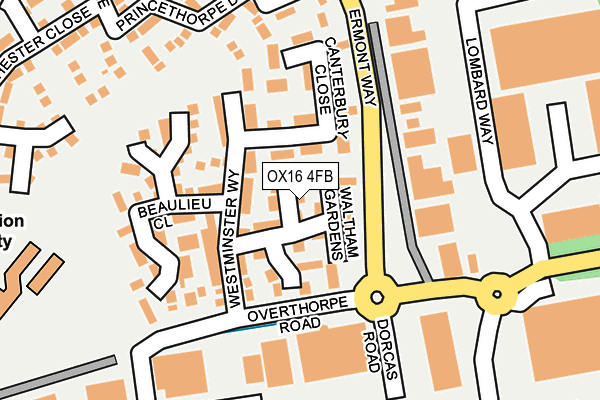 OX16 4FB map - OS OpenMap – Local (Ordnance Survey)