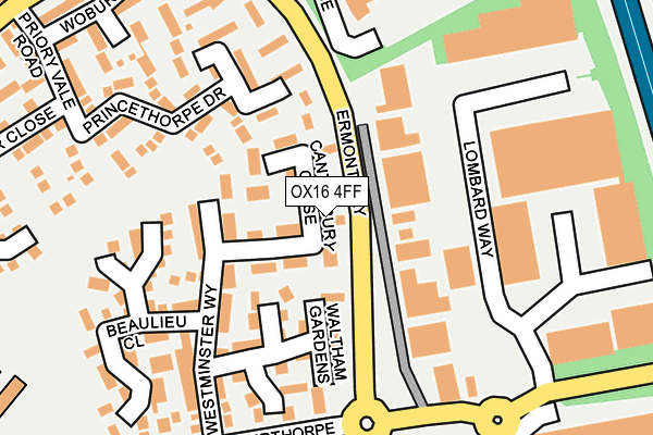 OX16 4FF map - OS OpenMap – Local (Ordnance Survey)