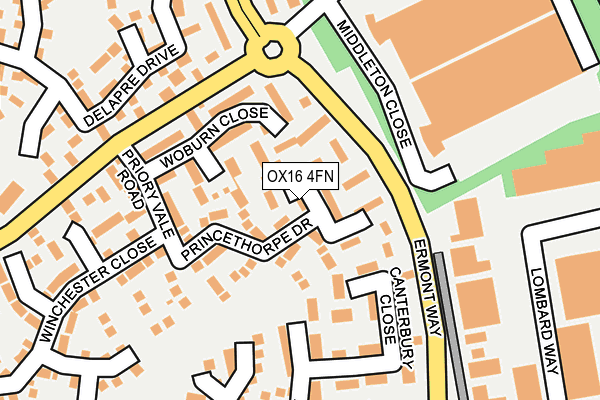 OX16 4FN map - OS OpenMap – Local (Ordnance Survey)