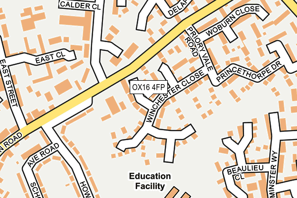 OX16 4FP map - OS OpenMap – Local (Ordnance Survey)