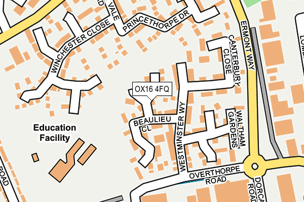 OX16 4FQ map - OS OpenMap – Local (Ordnance Survey)