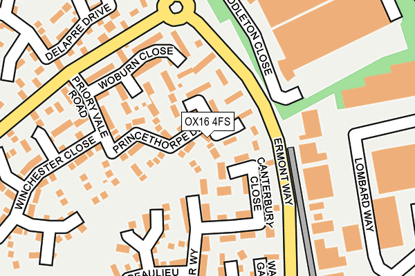 OX16 4FS map - OS OpenMap – Local (Ordnance Survey)