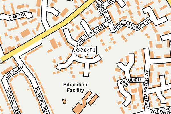 OX16 4FU map - OS OpenMap – Local (Ordnance Survey)