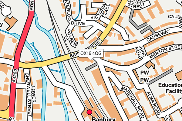 OX16 4QG map - OS OpenMap – Local (Ordnance Survey)