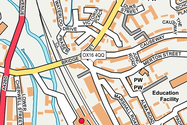 OX16 4QQ map - OS OpenMap – Local (Ordnance Survey)