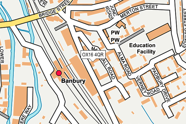 OX16 4QR map - OS OpenMap – Local (Ordnance Survey)